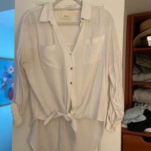 Anthropologie tie front button down